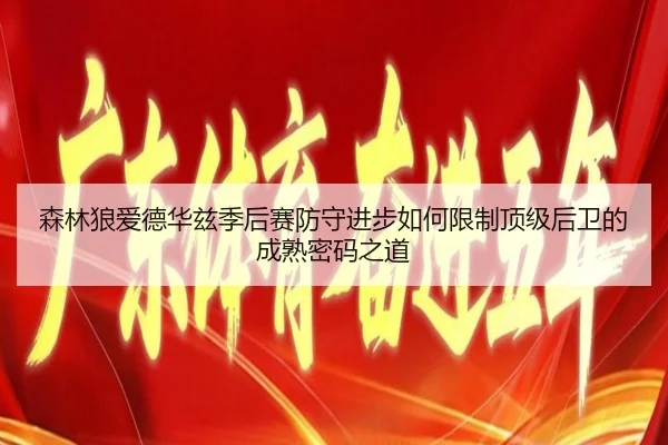 森林狼爱德华兹季后赛防守进步如何限制顶级后卫的成熟密码之道